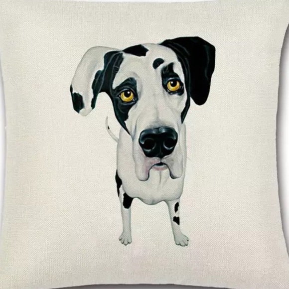 Sham cover.Sofa Pillows Dalmatian Animal print Pillow Cover Cotton.Select size